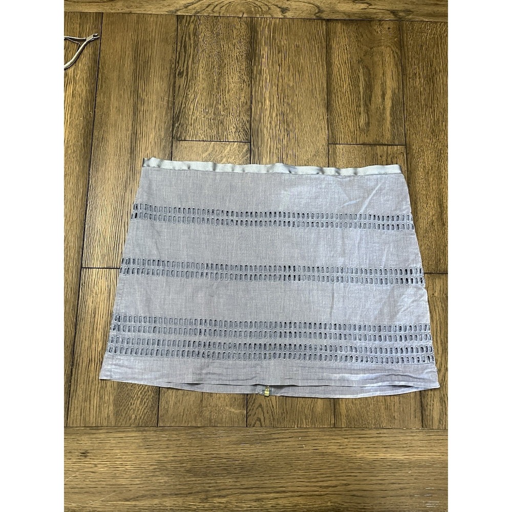 Gap Chambray Mini Skirt Tie at Waist Size 14 Preppy Resort Summer Lightweight